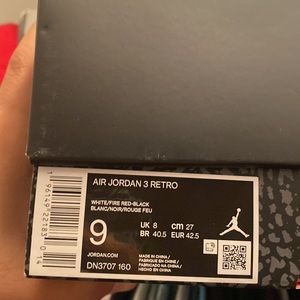 Jordan 3 Fire red (2022)